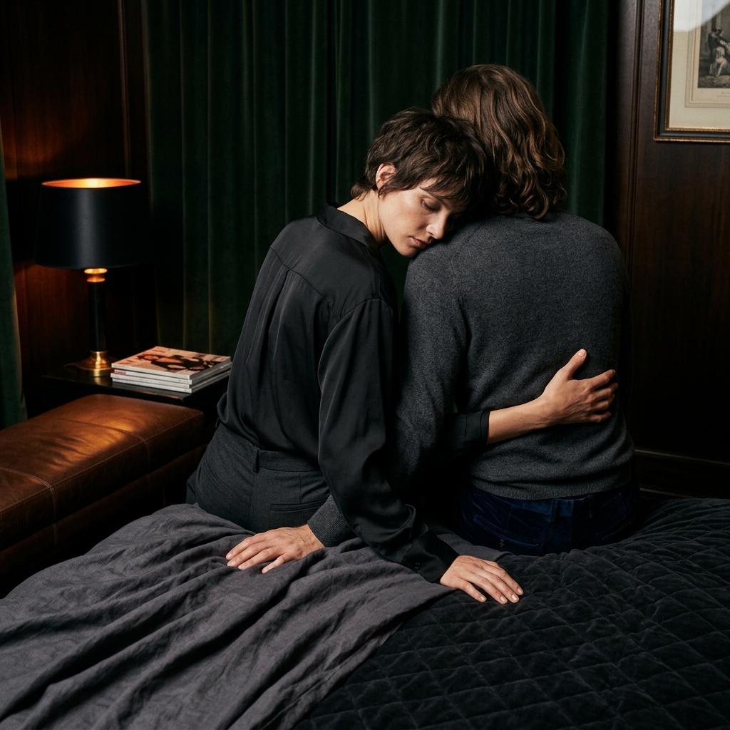 Pareja adulta descansando con calma despues de una experiencia intima